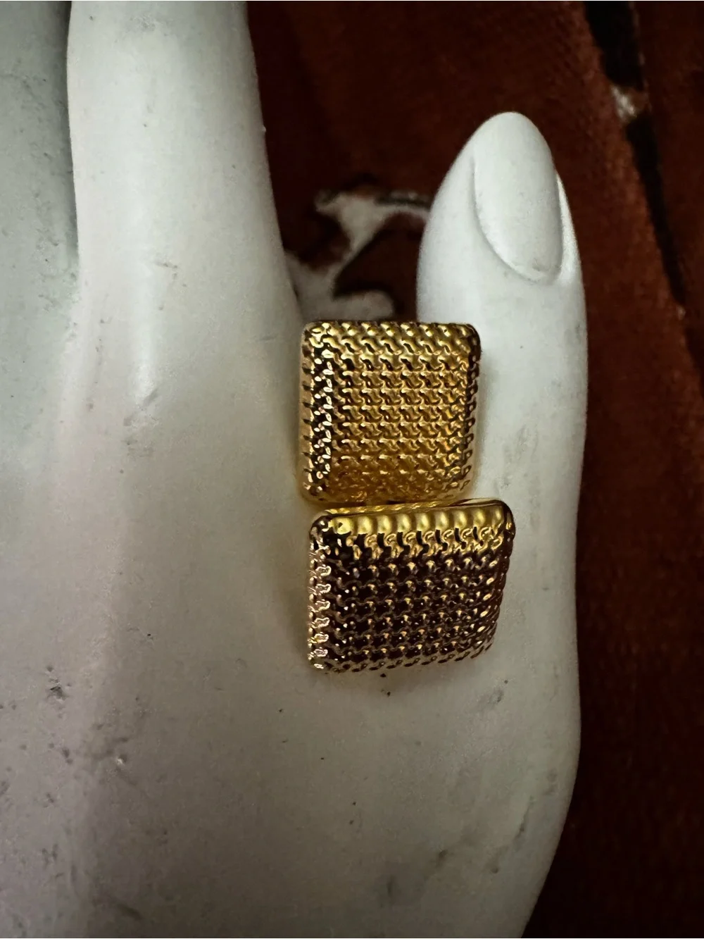 Gold toned Square Cuff Links